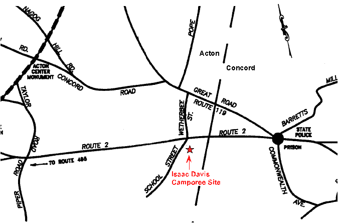 Isaac Davis Camporee Map